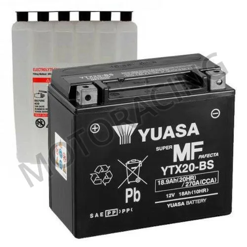 ΜΠΑΤΑΡΙΑ ΜΗΧΑΝΗΣ YUASA 12V 18.9Ah YTX20-BS ΜΕ ΥΓΡΑ
