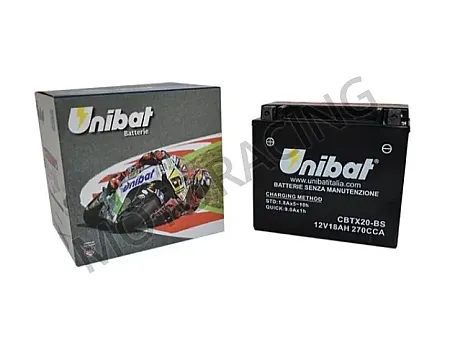 ΜΠΑΤΑΡΙΑ ΜΗΧΑΝΗΣ UNIBAT 12V 18Ah CBTX20-BS ΜΕ ΥΓΡΑ