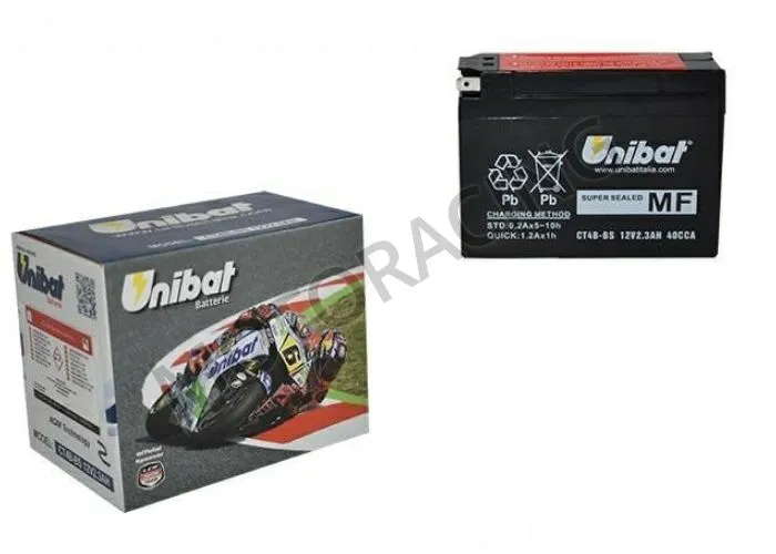 ΜΠΑΤΑΡΙΑ YAMAHA SR 400 14-15' / TT-R 110 08'-13' / SUZUKI DR-Z 70 08'-10' UNIBAT CT4B-BS (YT4B-BS) ΜΕ ΥΓΡΑ