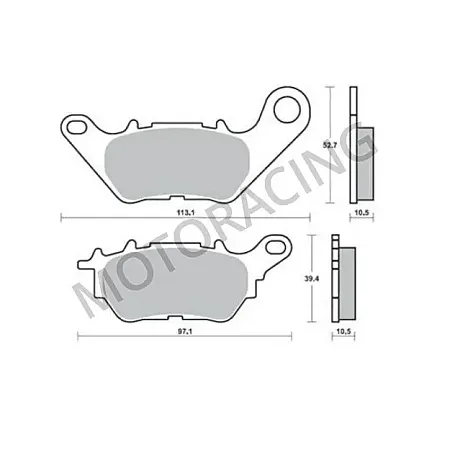 ΤΑΚΑΚΙΑ ΠΙΣΩ YAMAHA X-MAX 125 18' / X-MAX 300 17' / MT-03 16' / YZF R3 15' SBS 230HF - (ΚΕΡΑΜΙΚΟ)