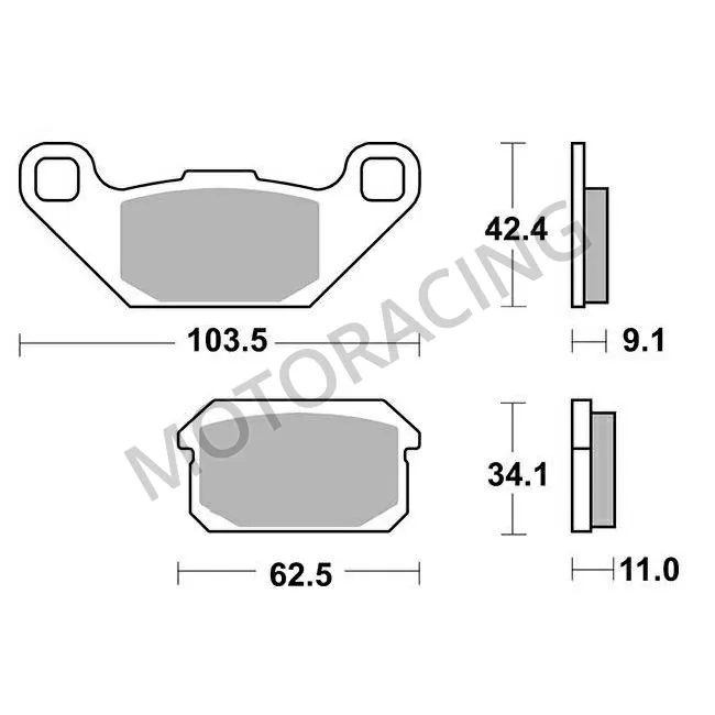 ΤΑΚΑΚΙΑ ΠΙΣΩ ADLY ATV 320 15'-16' SBS 848HF - (ΚΕΡΑΜΙΚΟ)