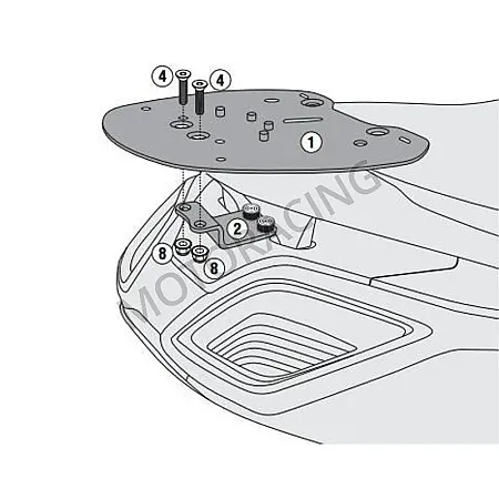 ΒΑΣΗ ΒΑΛΙΤΣΑΣ SCOOTER KYMCO DOWNTOWN 350i ABS/TCS E5 22' GIVI