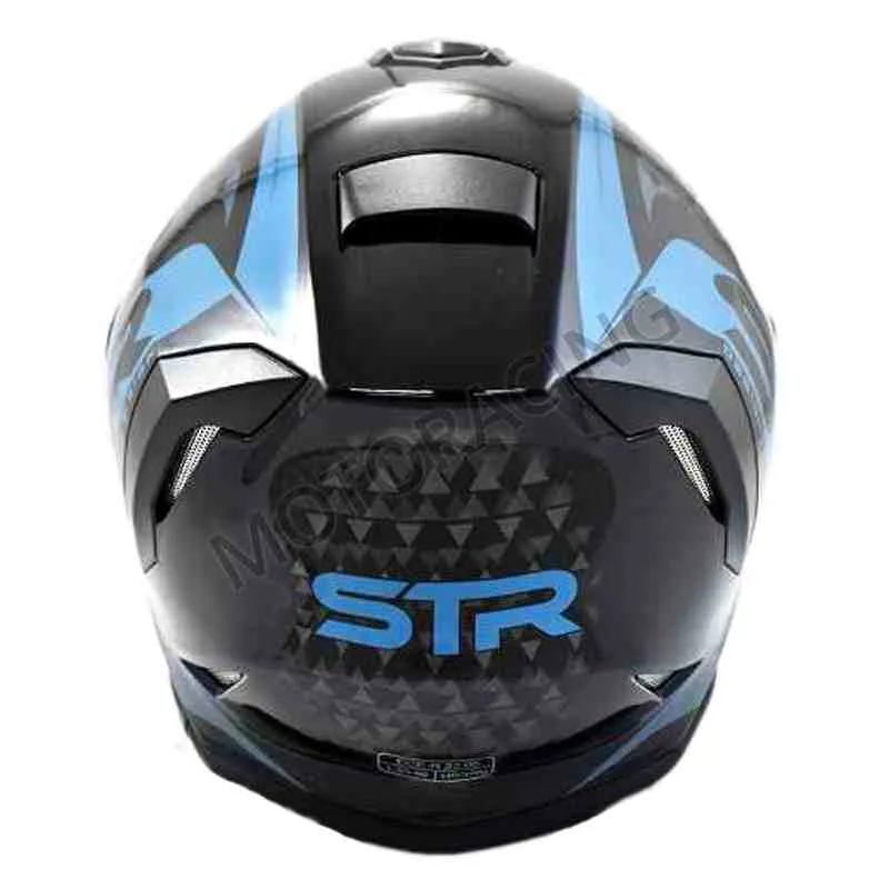 ΚΡΑΝΟΣ ΜΗΧΑΝΗΣ ΚΛΕΙΣΤΟ STR R1-GEAR PINLOCK READY ΜΑΥΡΟ ΜΠΛΕ