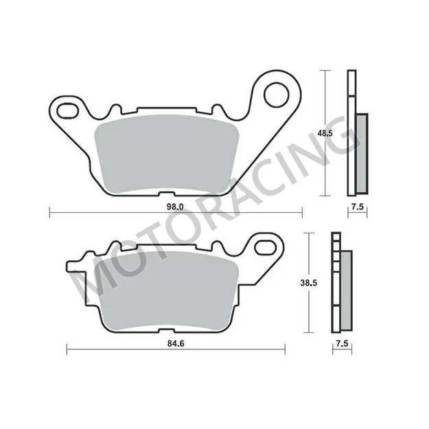 ΤΑΚΑΚΙΑ ΜΠΡΟΣΤΑ YAMAHA CRYPTON S-115 18' / NMAX 155 '15-'20 / NMAX 125 '15-'16 SBS 226HF - (ΚΕΡΑΜΙΚΟ)