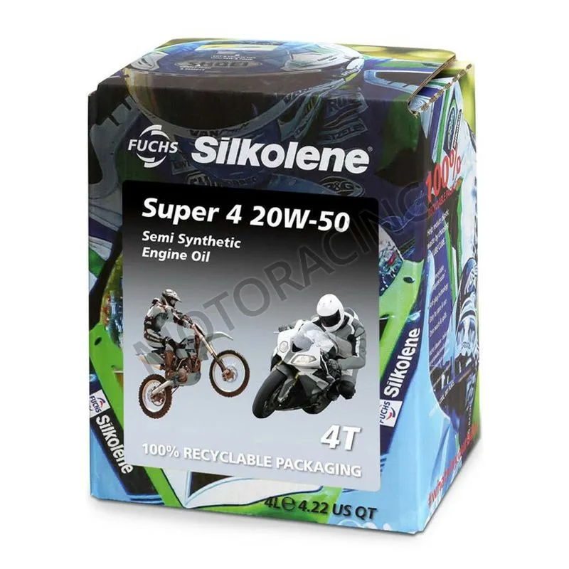 ΛΑΔΙ ΜΗΧΑΝΗΣ 4T 20W-50 SILKOLENE SUPER 4 SEMI SYNTHETIC ΣΥΣΚ. 4L