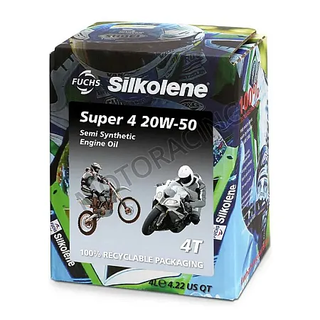 ΛΑΔΙ ΜΗΧΑΝΗΣ 4T 20W-50 SILKOLENE SUPER 4 SEMI SYNTHETIC ΣΥΣΚ. 4L