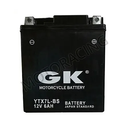 ΜΠΑΤΑΡΙΑ HONDA CB 600F HORNET 98'-06' / KAWASAKI KLX 250S 06'-15' / YAMAHA YBR 250 07'-11' GK YTX7L-BS 12V 6Ah ΜΕ ΥΓΡΑ