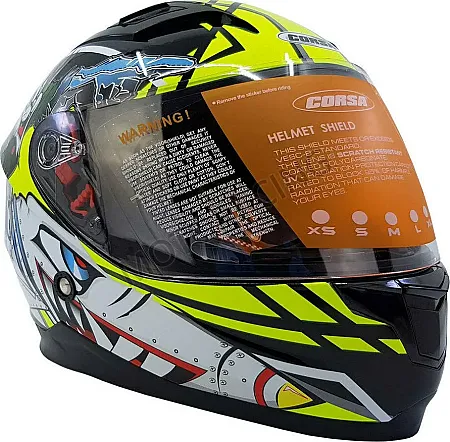 ΚΡΑΝΟΣ ΜΗΧΑΝΗΣ ΚΛΕΙΣΤΟ ΠΑΙΔΙΚΟ CORSA FF CN355 CARTOON ΚΙΤΡΙΝΟ