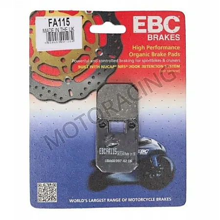 ΤΑΚΑΚΙΑ ΠΙΣΩ PEUGEOT SPEEDFIGHT 2 50 04'-08' / SATELIS 125 06'-11' / JET FORCE C-TECH 50 05'-09' EBC (FA115)