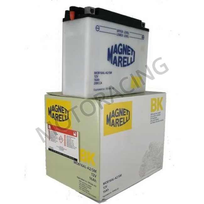 ΜΠΑΤΑΡΙΑ ΜΗΧΑΝΗΣ MAGNETI MARELLI  12V 16Ah MOB16AL-A2 ΜΕ ΥΓΡΑ
