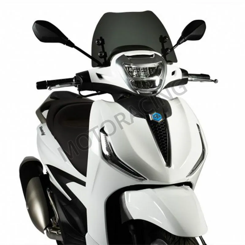 ΖΕΛΑΤΙΝΑ / ΠΑΡΜΠΡΙΖ PIAGGIO BEVERLY HPE 300 ie '21-'23 / BEVERLY HPE 400 ie '21-'23 DARK SMOKE MALOSSI 410X250mm