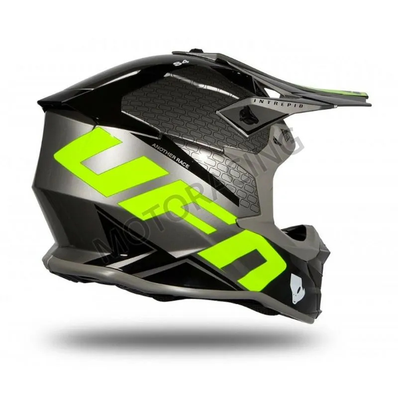 ΚΡΑΝΟΣ MOTOCROSS & ENDURO OFF ROAD ΜΑΥΡΟ-FLUO-ΚΙΤΡΙΝΟ UFO HE173