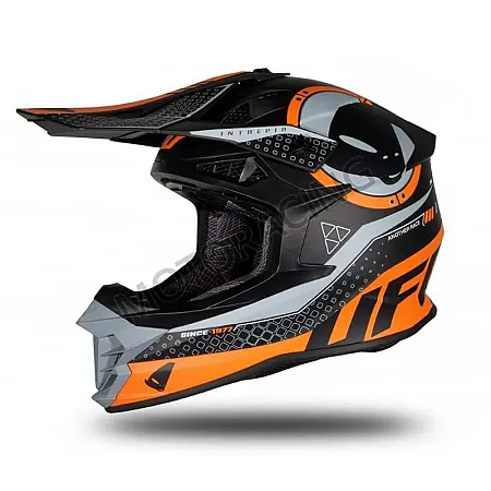 ΚΡΑΝΟΣ MOTOCROSS & ENDURO OFF ROAD ΜΑΥΡΟ-ΠΟΡΤΟΚΑΛΙ ΜΑΤ UFO HE176