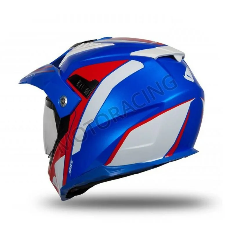 ΚΡΑΝΟΣ MOTOCROSS & ENDURO OFF ROAD ΜΠΛΕ-ΛΕΥΚΟ-ΚΟΚΚΙΝΟ UFO HE181