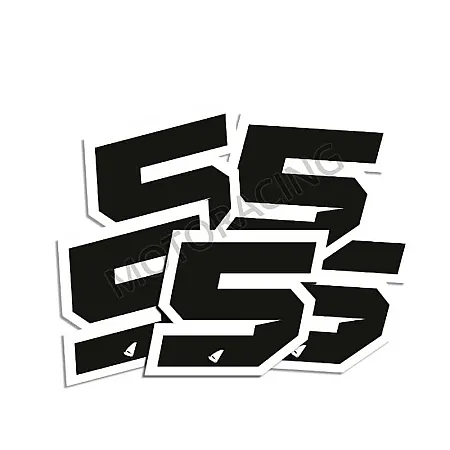 ΑΥΤΟΚΟΛΛΗΤΑ ΜΗΧΑΝΗΣ MOTOCROSS & ENDURO RACING Νo. 5 ΜΑΥΡΑ  UFO AD02481-K5