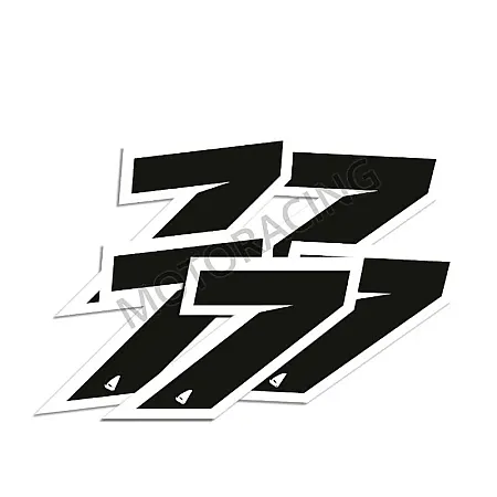 ΑΥΤΟΚΟΛΛΗΤΑ ΜΗΧΑΝΗΣ MOTOCROSS & ENDURO RACING Νo. 7 ΜΑΥΡΑ  UFO AD02481-K7