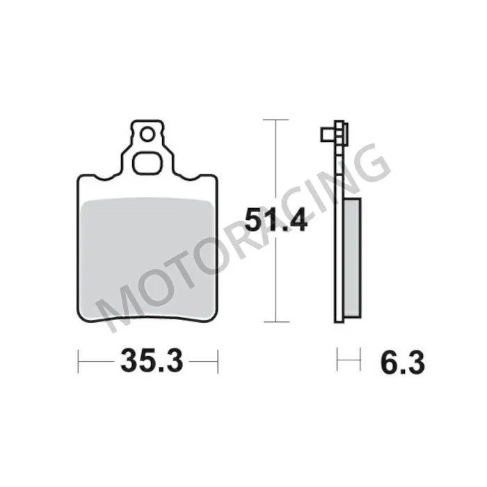 ΤΑΚΑΚΙΑ ΠΙΣΩ APRILIA MX 50 '02-'04 / RS 125 '93-'07 / SX 50 '07-'08 / KTM SX 65 '00-'03 SBS 106HF-(ΚΕΡΑΜΙΚΟ)