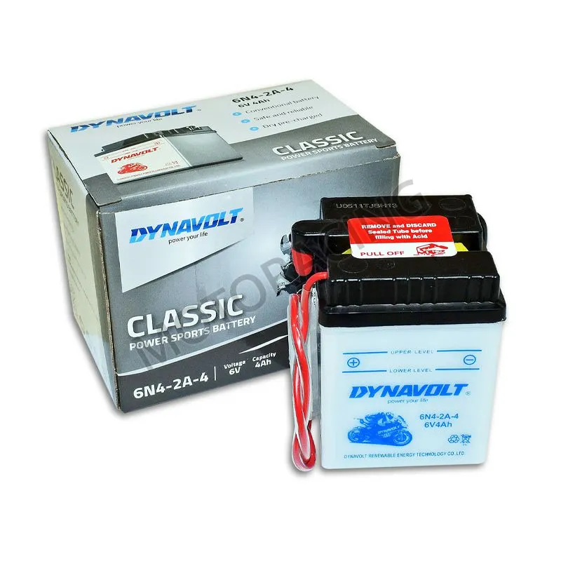 ΜΠΑΤΑΡΙA HONDA CF50 CHALLY 82' / C50-6V / C90 D,Z 92'-93' / YAMAHA TT600W 86'-92' DYNAVOLT 6N4-2A-4 6V 4Ah ΜΕ ΥΓΡΑ