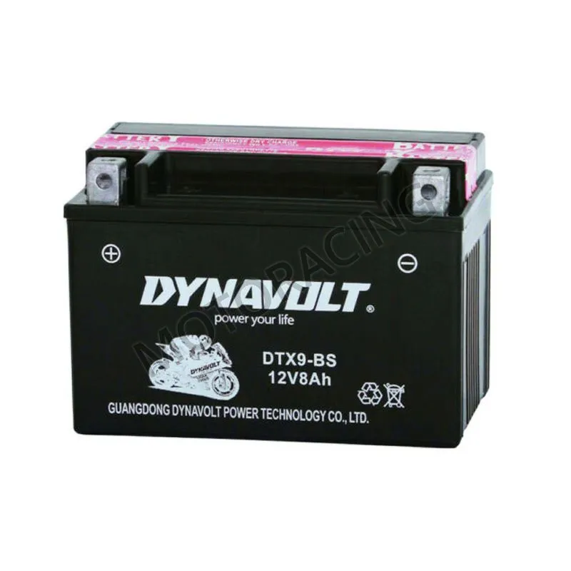 ΜΠΑΤΑΡΙΑ YAMAHA XT 600E 90'-03' / SUZUKI GSXR 600 01'-10' / GSF 650 BANDIT 95'-04' / KAWASAKI Z750 07'-09' DYNAVOLT 12V 8h DTX9-BS ΜΕ ΥΓΡΑ
