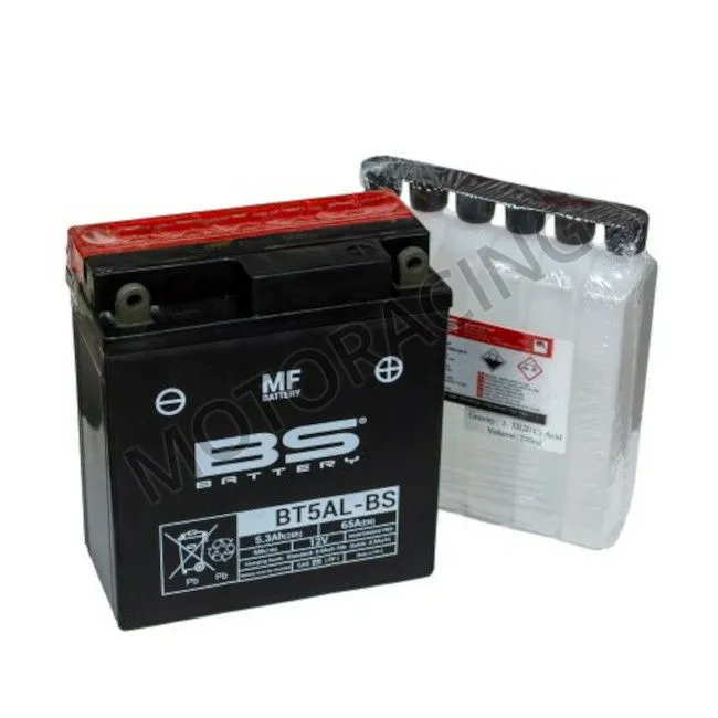 ΜΠΑΤΑΡΙΑ YAMAHA CRYPTON-R 115 / HONDA SUPRA 100 / MODENAS KRISS II 115 BS-BATTERY BT5AL-BS 12V 5Ah ΜΕ ΥΓΡΑ