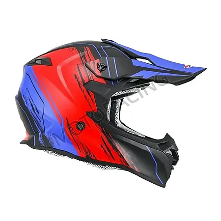 ΚΡΑΝΟΣ MOTOCROSS & ENDURO OFF ROAD FSD 617 ΜΑΥΡΟ - ΚΟΚΚΙΝΟ - ΜΠΛΕ ΜΑΤ