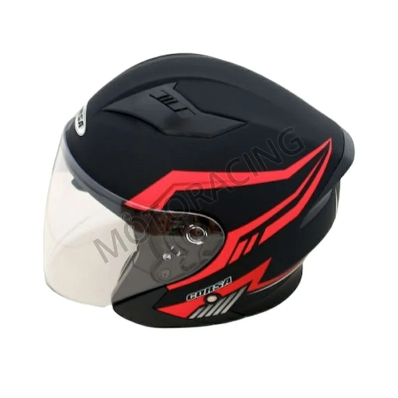 ΚΡΑΝΟΣ ΜΗΧΑΝΗΣ ΑΝΟΙΧΤΟ CORSA CX208 ΜΑΤ ΜΑΥΡΟ-ΚΟΚΚΙΝΟ ΜΕ ΕΣΩΤΕΡΙΚΗ ΦΙΜΕ ΖΕΛΑΤΙΝΑ