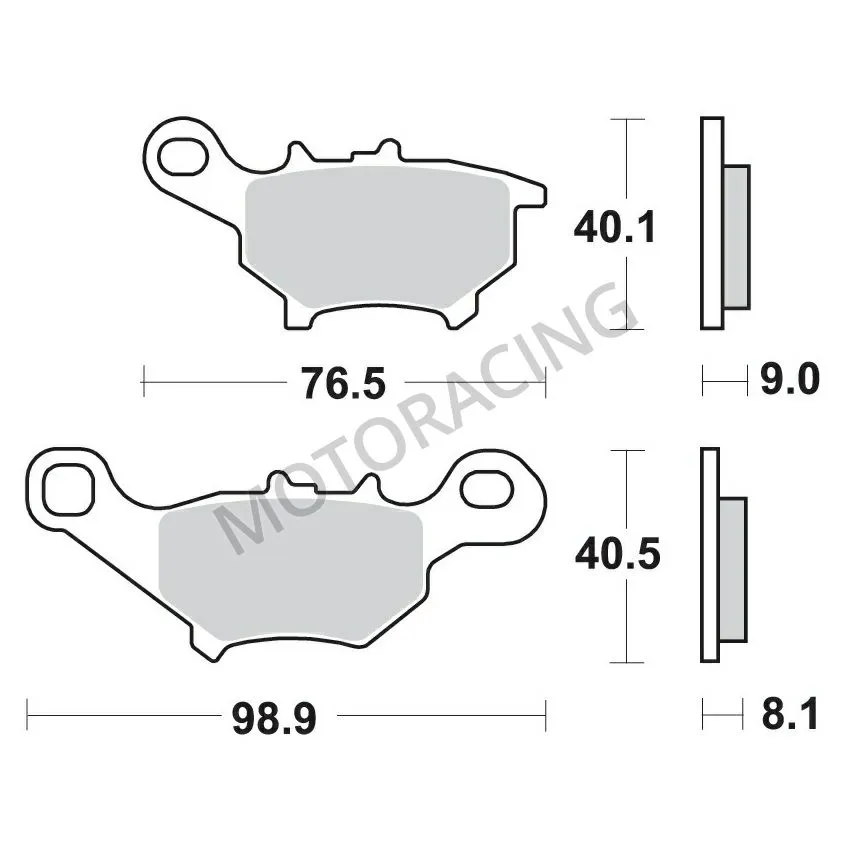 ΤΑΚΑΚΙΑ ΜΠΡΟΣΤΑ YAMAHA JOG 50R 2T '02-'09 SBS 206HF-(ΚΕΡΑΜΙΚΟ)
