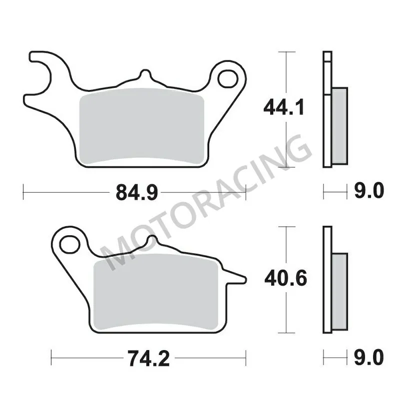 ΤΑΚΑΚΙΑ ΜΠΡΟΣΤΑ YAMAHA MW 125i TRICITY 14'-16' / TRICITY 300 '20-'22 SBS 223CT-CARBONTECH (ΔΕΞΙΟ)