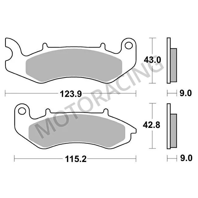 ΤΑΚΑΚΙΑ ΜΠΡΟΣΤΑ KEEWAY CITYBLADE 125i E4 / ZAHARA 125i 17' E4 / RKF 125i 17'-21' / SUPERLIGHT 125i 21'-22' SBS 232HM-(ΚΕΡΑΜΙΚΟ)