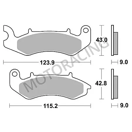 ΤΑΚΑΚΙΑ ΜΠΡΟΣΤΑ KEEWAY CITYBLADE 125i E4 / ZAHARA 125i 17' E4 / RKF 125i 17'-21' / SUPERLIGHT 125i 21'-22' SBS 232HM-(ΚΕΡΑΜΙΚΟ)