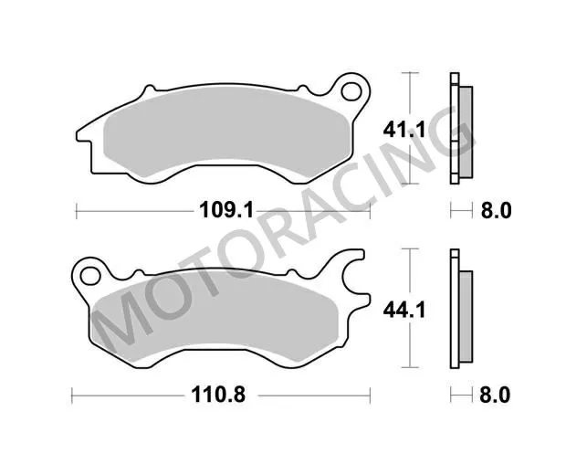 ΤΑΚΑΚΙΑ ΜΠΡΟΣΤΑ DAYTONA SPRINTER 125 / DY 125RS SBS 235HM-(ΚΕΡΑΜΙΚΟ)