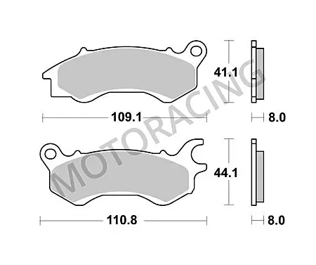 ΤΑΚΑΚΙΑ ΜΠΡΟΣΤΑ DAYTONA SPRINTER 125 / DY 125RS SBS 235HM-(ΚΕΡΑΜΙΚΟ)