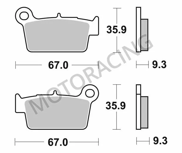 ΤΑΚΑΚΙΑ ΠΙΣΩ YAMAHA WRF 250 03'-13' / YZF 250 03'-12' / SUZUKI RMZ 250 04'-12' / KAWASAKI KXF 250 04'-12' SBS 790HF-(ΚΕΡΑΜΙΚΟ)