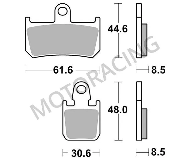 ΤΑΚΑΚΙΑ ΜΠΡΟΣΤΑ YAMAHA MT-01 07'-11' / V-MAX 1700 09'-15' / YZF R1 07'-14' SBS 839HS - SINTER (ΜΕΤΑΛΛΙΚΟ)