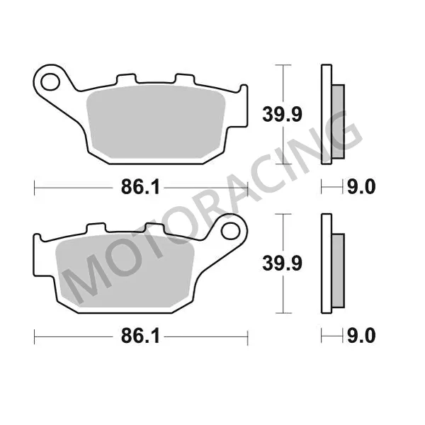 ΤΑΚΑΚΙΑ ΠΙΣΩ HONDA CBR 650F 14'-16' / KAWASAKI KLE 650 15'-16' / SUZUKI SFV 650 09'-12' SBS 881HF - (ΚΕΡΑΜΙΚΟ)