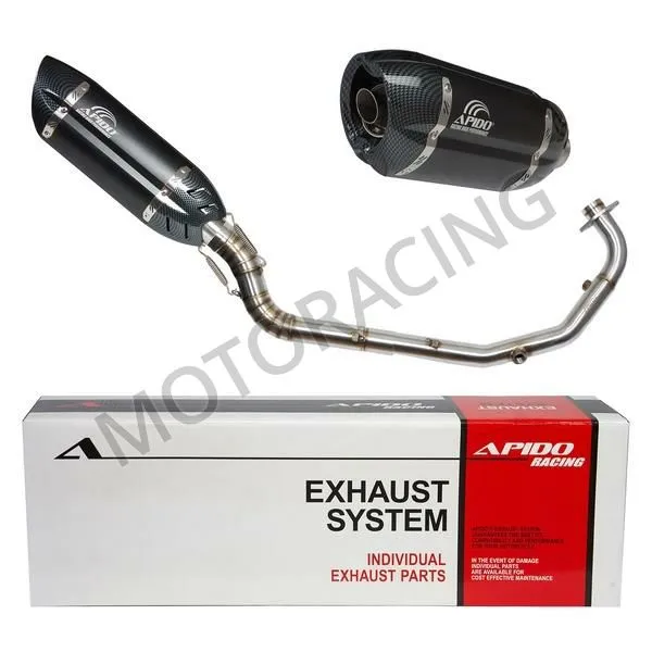 ΕΞΑΤΜΙΣΗ HONDA SUPRA GTR 150 19' APIDO HIGH UP CARBON-ΜΑΥΡΟ