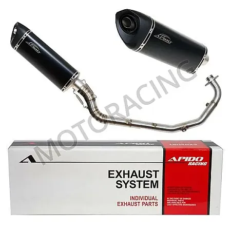 ΕΞΑΤΜΙΣΗ HONDA SUPRA GTR 150 19' APIDO HIGH UP ΜΑΥΡΗ