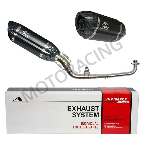 ΕΞΑΤΜΙΣΗ HONDA SUPRA 100 99'-03' APIDO HIGH UP CARBON-ΜΑΥΡΗ