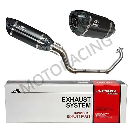 ΕΞΑΤΜΙΣΗ YAMAHA CRYPTON-X 135 APIDO HIGH UP ΜΑΥΡΟ-CARBON