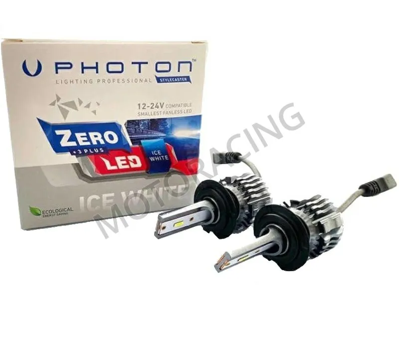ΣΕΤ ΛΑΜΠΕΣ LED ΜΗΧΑΝΗΣ 12V-24V H7 ZERO +3 PLUS ICE WHITE PHOTON