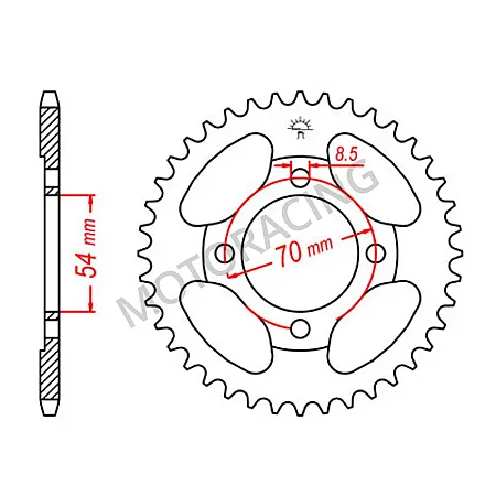 ΓΡΑΝΑΖΙ ΠΙΣΩ HONDA GLX 50 36 ΔΟΝΤΙΑ RK-2143