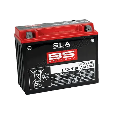 ΜΠΑΤΑΡΙΑ ΜΗΧΑΝΗΣ YAMAHA XV 1100 VIRAGO 86'-99' BS-BATTERY 12V 22.1 Ah BTX24HL / B50/ N18L/ A/ A2/ A3 SLA GEL