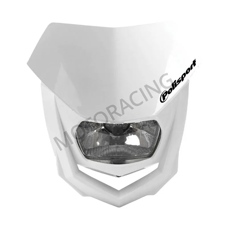 ΦΑΝΑΡΙ ΜΠΡΟΣΤΑ ΜΕ ΜΑΣΚΑ ENDURO HALO UNIVERSAL ΛΕΥΚΟ POLISPORT