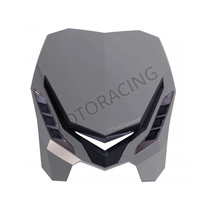 ΦΑΝΑΡΙ ΜΠΡΟΣΤΑ LED ΜΕ ΜΑΣΚΑ ENDURO E-BLAZE UNIVERSAL ΓΚΡΙ POLISPORT