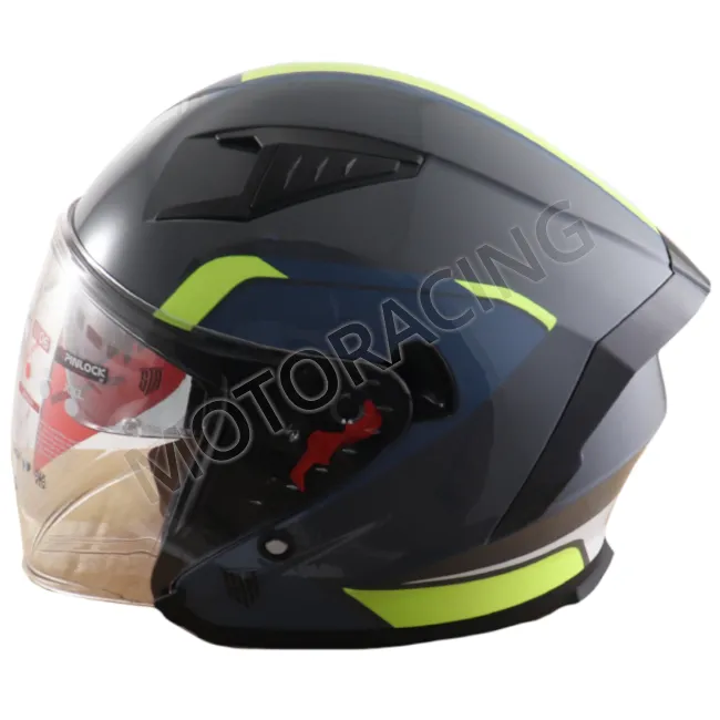 ΚΡΑΝΟΣ ΜΗΧΑΝΗΣ ΑΝΟΙΧΤΟ STR STING ΜΕ ΕΣΩΤΕΡΙΚΗ ΖΕΛΑΤΙΝΑ ΦΙΜΕ ΓΚΡΙ ΣΚΟΥΡΟ - ΚΙΤΡΙΝΟ FLUO-ΜΠΛΕ