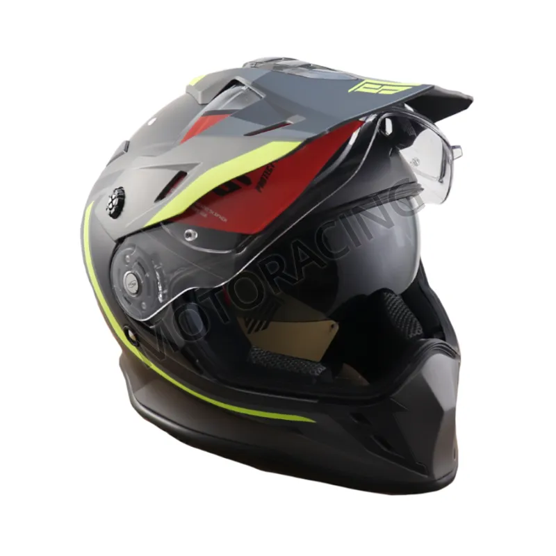 ΚΡΑΝΟΣ MOTOCROSS & ENDURO OFF ROAD STR ENDURO TOURER ΜΕ ΓΕΙΣΟ ΓΚΡΙ ΚΙΤΡΙΝΟ ΜΑΤ