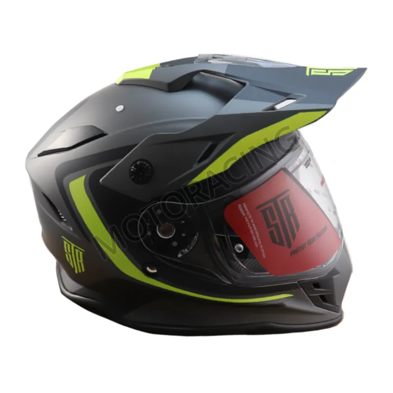 ΚΡΑΝΟΣ MOTOCROSS & ENDURO OFF ROAD STR ENDURO TOURER ΜΕ ΓΕΙΣΟ ΓΚΡΙ ΚΙΤΡΙΝΟ ΜΑΤ