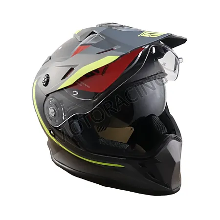 ΚΡΑΝΟΣ MOTOCROSS & ENDURO OFF ROAD STR ENDURO TOURER ΜΕ ΓΕΙΣΟ ΓΚΡΙ ΚΙΤΡΙΝΟ ΜΑΤ