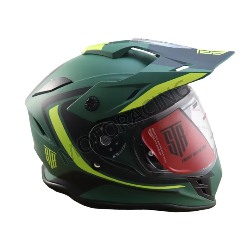 ΚΡΑΝΟΣ MOTOCROSS & ENDURO OFF ROAD STR ENDURO TOURER ΜΕ ΓΕΙΣΟ ΠΡΑΣΙΝΟ ΚΙΤΡΙΝΟ ΜΑΤ