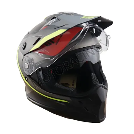 ΚΡΑΝΟΣ MOTOCROSS & ENDURO OFF ROAD STR ENDURO TOURER ΜΕ ΓΕΙΣΟ ΜΑΥΡΟ ΚΙΤΡΙΝΟ ΜΑΤ